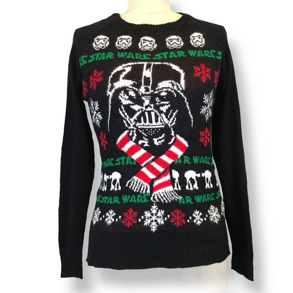 Women's Size XS Black STAR WARS Darth Vader In A Scarf Lucus Film LTD - Picture 5 of 11